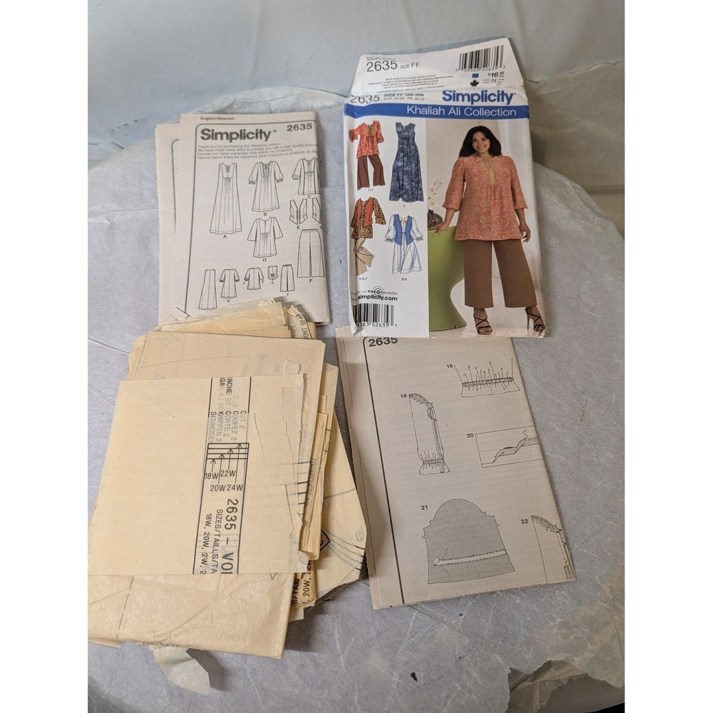 Simplicity 2635 Sewing Pattern Misses Plus Size‎ 18W-28W Khaliah Ali Collection